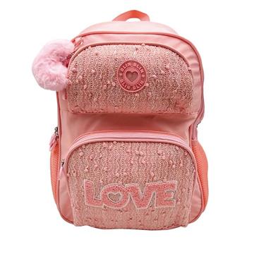 Imagen de Mochila Primaria Blin Blin Love doble compartimento y adaptable a carro 44 x 31 x 17 cm.