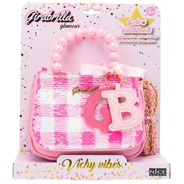 Imagen de Bolso Reversible de lentejuelas y piel Girabrilla Vichy 16,5x13,5x6,3 cm