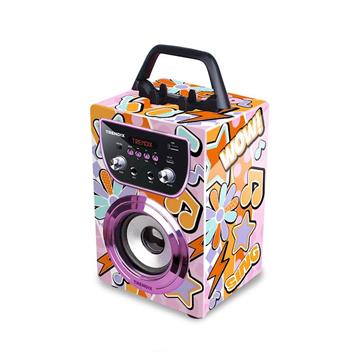 Imagen de Karaoke Magic Melody con 4 efectos de voz radio Fm, usb y 2 microfonos incluidos. 