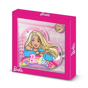 Imagen de BARBIE Cuad Corazón Llave+Boli 23 x2,5 x24 cm