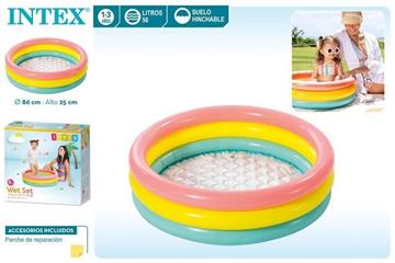 Imagen de Piscina Hinchable 3 Aros Sunset 56 Litros