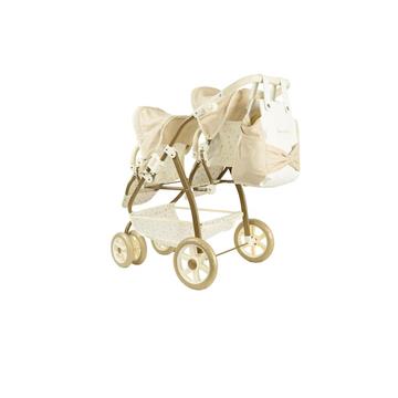 Imagen de Coche Gemelar Reborn De Paris 45X70X73 Cm C/Bolso (Altura Manillar: 47-77 Cm)