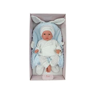 Imagen de Muñeca Elegance 40 Cm Andie Azul C/Cojin C/Ojo Durmiente Y Lloro Magnetico