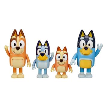 Imagen de Pack 4 Figuras de Bluey y su familia (Bluey, Bingo,Bandit y Chilli)