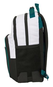 Imagen de Mochila Doble Real Madrid Club de Futbol con Cantoneras Adaptable a Carro 32x42x15Cm