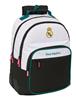 Imagen de Mochila Doble Real Madrid Club de Futbol con Cantoneras Adaptable a Carro 32x42x15Cm