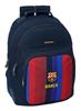 Imagen de Mochila Doble Futbol Club Barcelona con Cantoneras Adaptable a Carro 32x42x15Cm