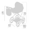 Imagen de Coche De Muñeca Plegable Honey Para Muñecas De Hasta 48 Cm. 93x80x42 cm