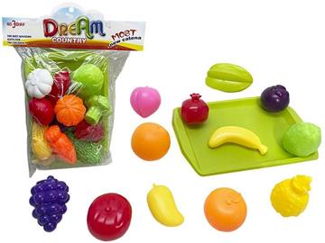 Imagen de Bandeja Frutas Y Verduras 13 Piezas. 21x29x6 cm