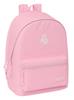 Imagen de MOCHILA DOBLE PARA PORTATIL 15,6" CON USB REAL MADRID CHICA ROSA 31X44X18 CM
