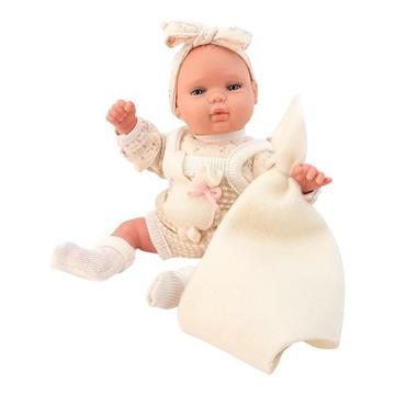 Imagen de SaniBaby Muñeca Antibacterias Trapo Blanda Lazo Rosa