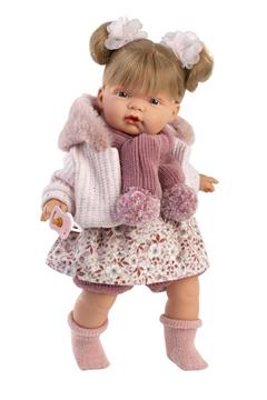 Imagen de Muñeca Joelle Llorona Chaqueta Fucsia y cuerpo de tela 38 Cm. Con Sonido.