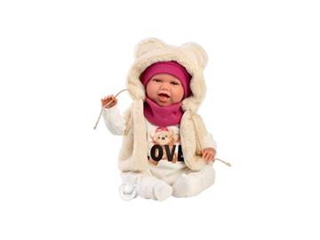 Imagen de Muñeca Mimi Sonrisas Osito Love 42Cm cuerpo de tela y mecanismo de sonido.
