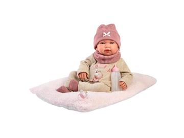 Imagen de Muñeca Tina Recien nacida 44 Cm Llorona Osito Family. Cuerpo de tela. Con sonido.
