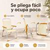 Imagen de Silla playa aluminio fija ocre, con asas para transportar, 88x57x51 cm, 37 cm altura asiento