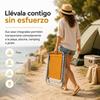 Imagen de Silla playa aluminio fija ocre, con asas para transportar, 88x57x51 cm, 37 cm altura asiento