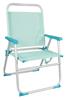 Imagen de Silla playa aluminio fija aguamarina, con asas para transportar, 88x57x51 cm, 37 cm altura asiento