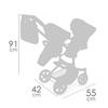 Imagen de Silla gemelar plegable -NOVEDAD - multiposicion para muñecas de hasta 52 cm.