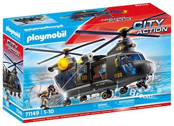 Imagen de Helicóptero Banana Playmobil City Action Fuerzas Especiales