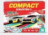Imagen de Pista Scalextric Compact Pinta y Acelera con 4 rotuladores y pegatinas para decorar. Incluye pistas, curvas, 2 coches, mandos. 2,99 m