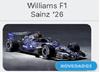 Imagen de Coche Scalextric Williams F1 Sainz '26.  19x9x10 cm