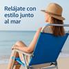 Imagen de Silla playa aluminio fija azul, con asa para transportar  87x56'50x37 cm