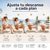 Imagen de Silla playa aluminio multiposicion marrón con almohadilla, bolso lateral, asas, 22 cm altura asiento, reposacabezas 25 cm