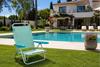 Imagen de Silla playa aluminio multiposicion aguamarina con asas para transportar, 81,5x63x60 cm, 22 cm altura asiento, reposacabezas 25 cm