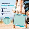 Imagen de Silla playa aluminio multiposicion aguamarina con asas para transportar, 81,5x63x60 cm, 22 cm altura asiento, reposacabezas 25 cm