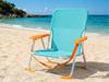 Imagen de Silla playa aluminio fija aguamarina con asas para transportar 71x54x59 cm, 24 cm altura asiento