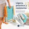 Imagen de Silla playa aluminio fija aguamarina con asas para transportar 71x54x59 cm, 24 cm altura asiento