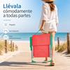 Imagen de Silla playa aluminio fija coral con asas para transportar 71x54x59 cm, 24 cm altura asiento