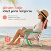 Imagen de Silla playa aluminio fija coral con asas para transportar 71x54x59 cm, 24 cm altura asiento