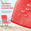 Imagen de Silla playa aluminio fija coral con asas para transportar 71x54x59 cm, 24 cm altura asiento