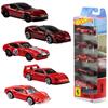 Imagen de Coche Hot Wheels Pack 5 Vehículos Ferrari Escala 1:64
