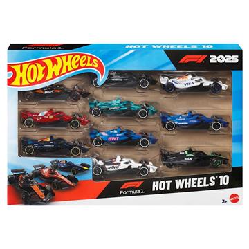 Imagen de Coche Hot Wheels F1 (Formula Uno)  Pack 10 unidades. Escala 1:64 - Modelos surtidos
