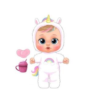 Imagen de Muñeco Bebé Llorón Real Love Dreamy 30 cm con 10 sonidos de bebe y lágrimas led ¡quita el chupete y sus ojos se abriran!