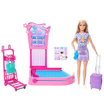 Imagen de Muñeca Barbie Malibú Con Set De Juego Retirada De Equipaje.