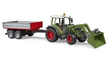 Imagen de Tractor con  pala y remolque Fendt Vario 211. 16x13x55 cm