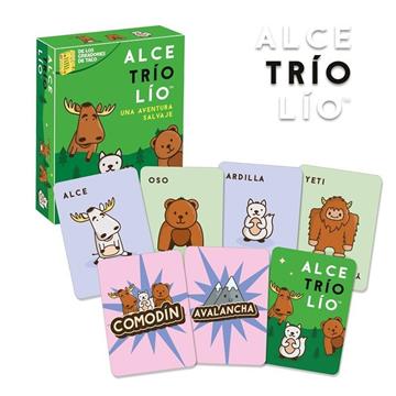 Imagen de Juego Alce, Trio, Lío. Forma trios de animales antes que nadie. Contiene 93 cartas.