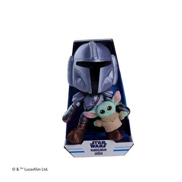 Imagen de Peluche Star Wars Mandalorian con Mini Grogu 25 cm