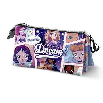 Imagen de Estuche Portatodo Triple Princesas Disney Comic 23 x8 x11 cm