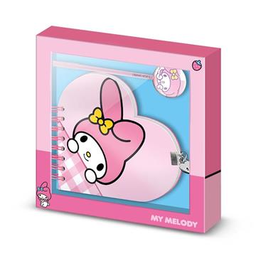 Imagen de MY MELODY Cuad Corazón Llave+Boli 23 x2,5 x24 cm