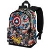Imagen de Mochila Pequeña HS FAN Capitán América Comic 25 x15 x35 cm