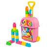 Imagen de Carrito maleta trolley rosa con 20 bloques.