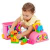 Imagen de Carrito maleta trolley rosa con 20 bloques.