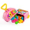 Imagen de Carrito maleta trolley rosa con 20 bloques.