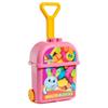 Imagen de Carrito maleta trolley rosa con 20 bloques.