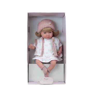 Imagen de Muñeca Elegance 40 Cm Aria Rosa C/Mecanismo Risa Try Me C/Pelo