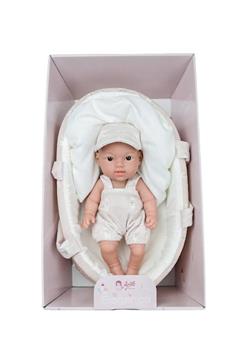 Imagen de Muñeca Elegance 26 Cm Dudi Beige C/Capazo (Cuerpo Vinyl)